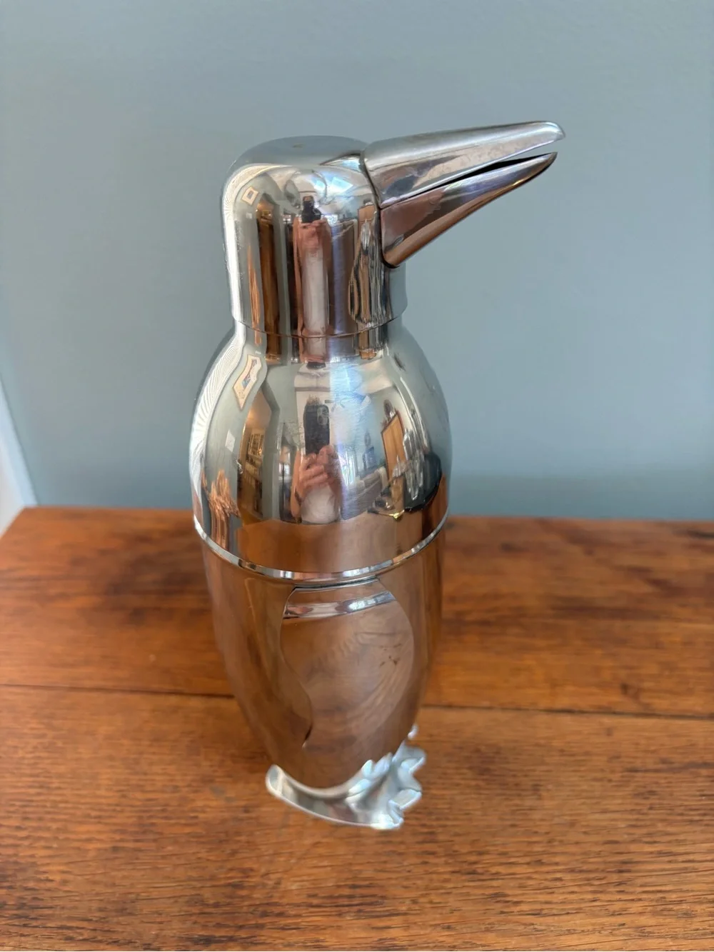 Adorable Tuxedo Penguin-Shaped Stainless Steel Cocktail Shaker- Like New